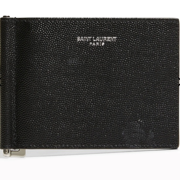 Saint Laurent Men’s YSL Leather Money Wallet w/ Money Clip - BRAND NEW! - Picture 4 of 6